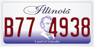 IL license plate B774938