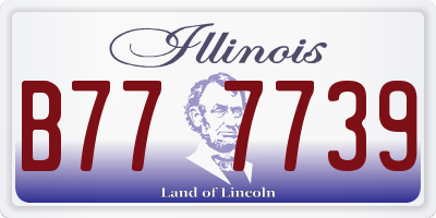IL license plate B777739