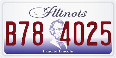 IL license plate B784025