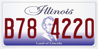 IL license plate B784220