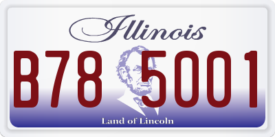 IL license plate B785001