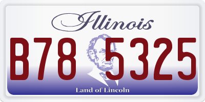 IL license plate B785325