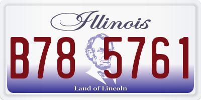 IL license plate B785761