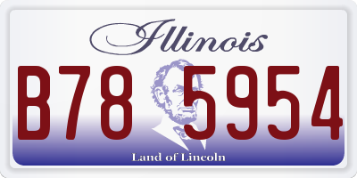 IL license plate B785954