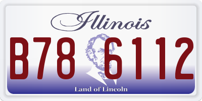 IL license plate B786112