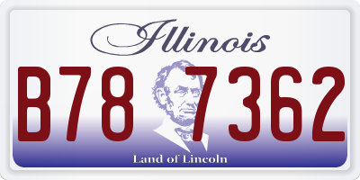 IL license plate B787362