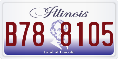 IL license plate B788105