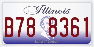 IL license plate B788361