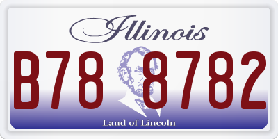 IL license plate B788782