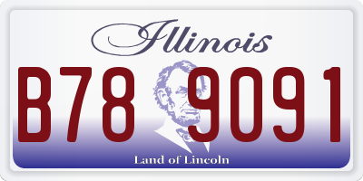 IL license plate B789091