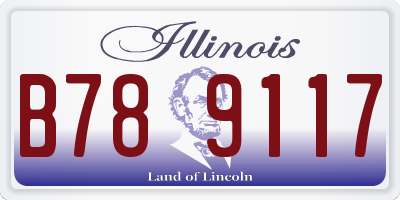 IL license plate B789117