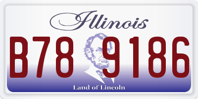 IL license plate B789186