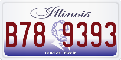 IL license plate B789393