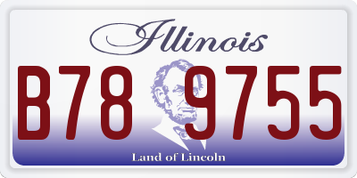 IL license plate B789755