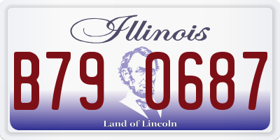 IL license plate B790687