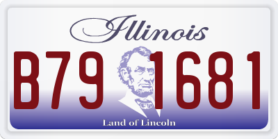 IL license plate B791681