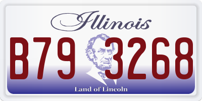 IL license plate B793268