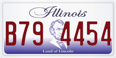 IL license plate B794454