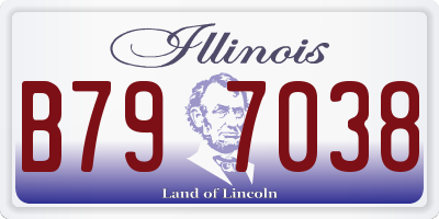 IL license plate B797038