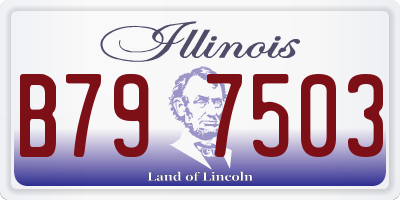 IL license plate B797503