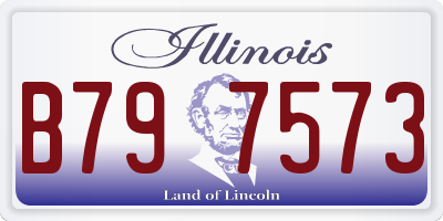 IL license plate B797573