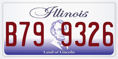 IL license plate B799326