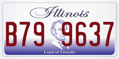 IL license plate B799637