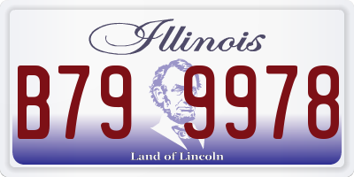 IL license plate B799978