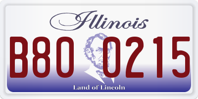 IL license plate B800215