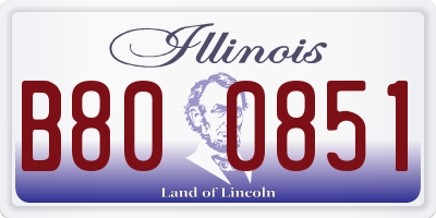 IL license plate B800851