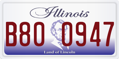 IL license plate B800947