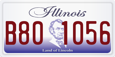 IL license plate B801056