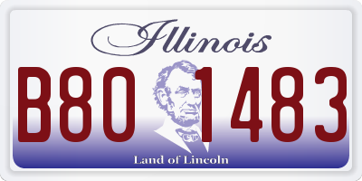 IL license plate B801483