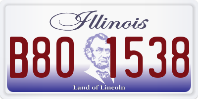 IL license plate B801538