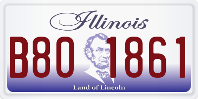 IL license plate B801861