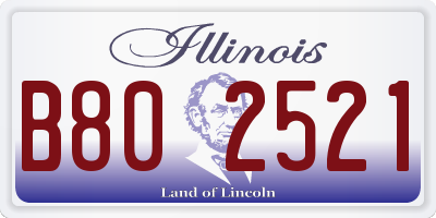 IL license plate B802521