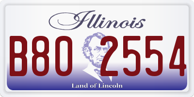 IL license plate B802554