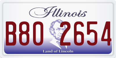 IL license plate B802654