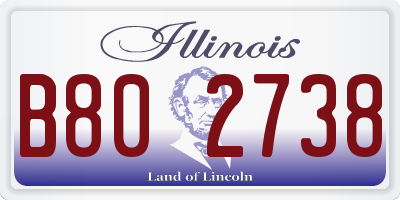 IL license plate B802738