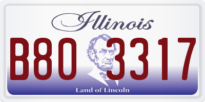 IL license plate B803317
