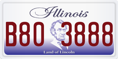 IL license plate B803888