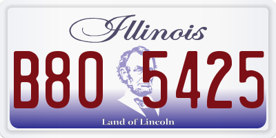 IL license plate B805425