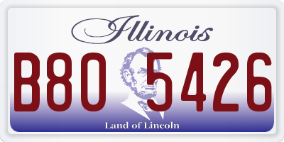 IL license plate B805426