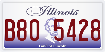 IL license plate B805428