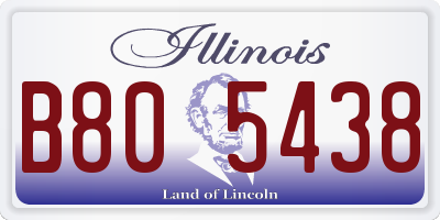 IL license plate B805438