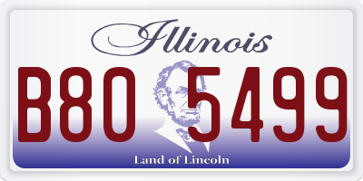 IL license plate B805499