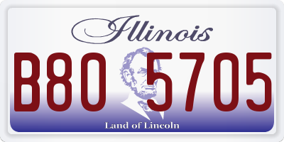 IL license plate B805705