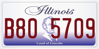 IL license plate B805709
