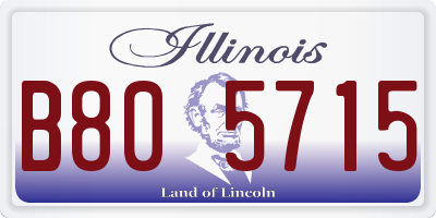 IL license plate B805715