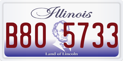 IL license plate B805733
